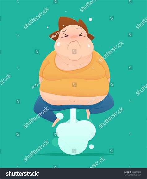 Man Farting Blank Balloon Out His เวกเตอร์สต็อก 611676734 Shutterstock