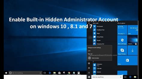 Enable Built In Hidden Super Administrator Account On Windows 10 81