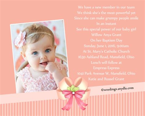 Baptism Invitation Wording Samples Wordings And Messages