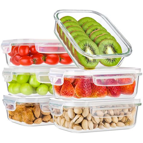 Buy Bayco 6 Pack Glass Meal Prep Containers Glass Food Storage