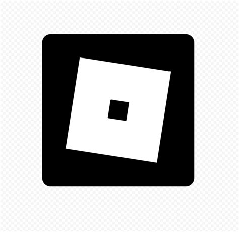 Hd Roblox Square Black And White Symbol Sign Icon Logo Png Citypng