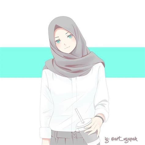 Kartun Hijab Pashmina 440 Ide Anime Hijab Kartun Hijab Seni Islamis
