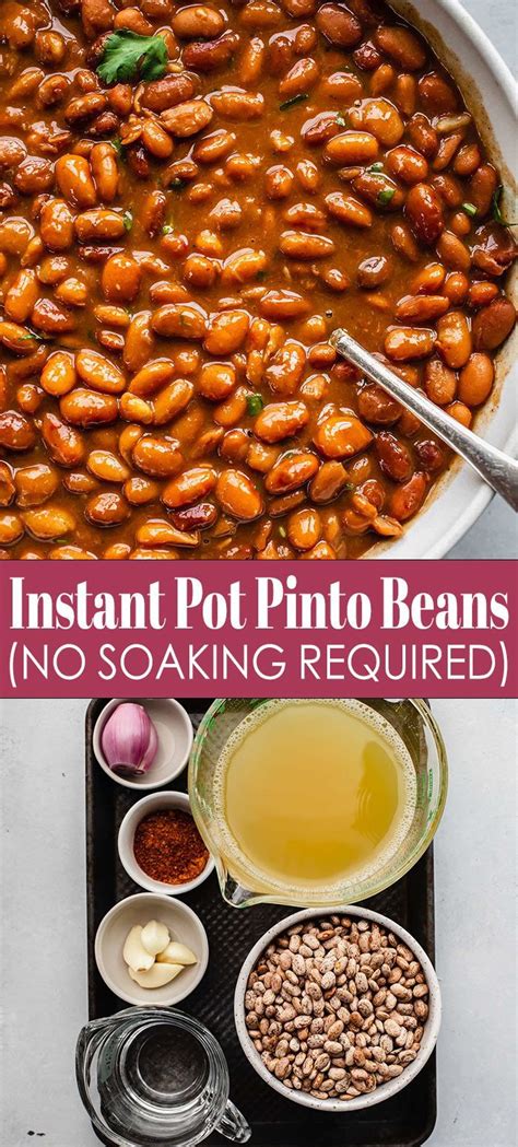 No Soak Instant Pot Pinto Beans Instant Pot Beans Recipe Instant Pot