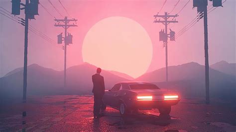 1366x768 Vaporwave Ride Sunset 1366x768 Resolution Hd 4k Wallpapers