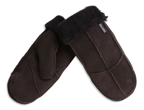 nordvek womens real sheepskin mittens gloves fur trim leather winter 308 100 ebay