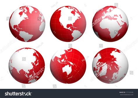 World Map Earth Globes Stock Illustration 117123169 Shutterstock