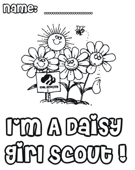 Daisy Coloring Pages Girl Scouts Coloring Pages