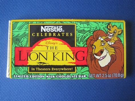 Nestle Special Edition Chocolate Bars The Lion King Rnostalgia
