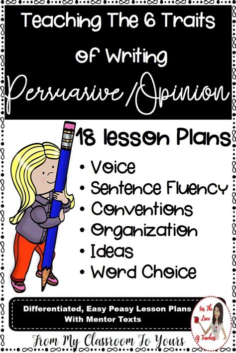 Six Traits Of Writing Mini Lessons Persuasiveargumentopinion Writing Mini Lessons Writing