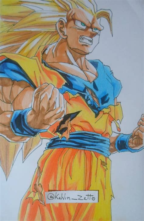 Speed Drawing Goku Ssj3 Dragon Ball Z By Coloringmanga13 On Deviantart