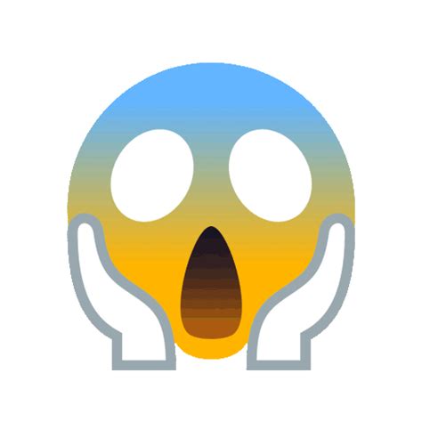 Face Screaming In Fear Joypixels Sticker Face Screaming In Fear