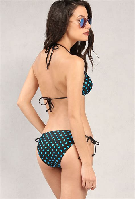 Polka Dot String Bikini Set Shop Whats New At Papaya Clothing