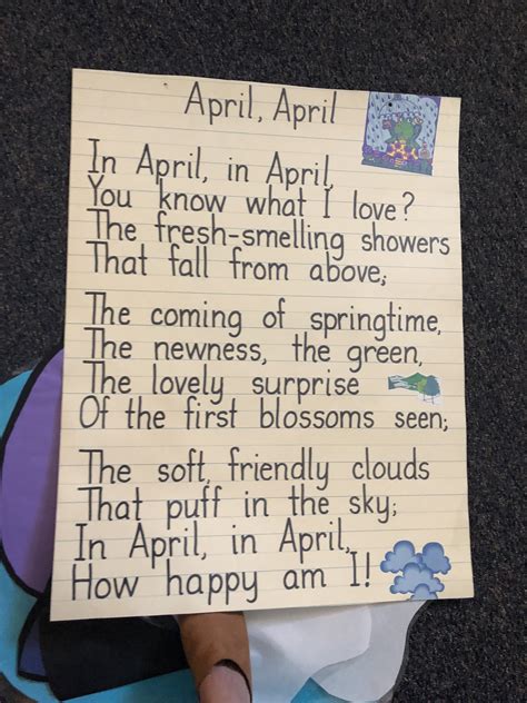 April Poem Early Childhood Lesson Plan Shared Reading Poems April Poems