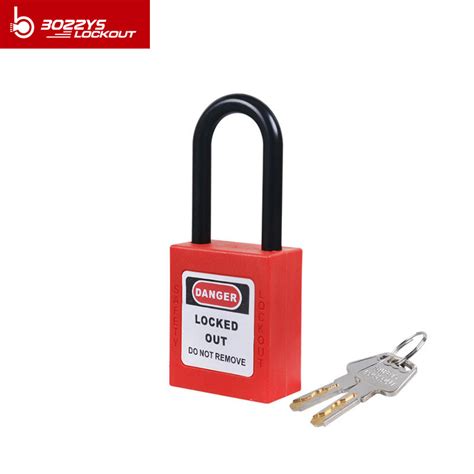 Nylon Loto Safety Padlock Chrome Plating Lock Out Tag Out Padlocks