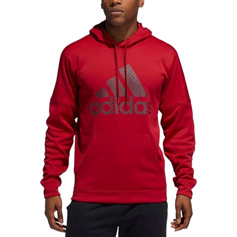 Adidas Mens Red Fleece Logo Hoodie Hooded Sweatshirt Xl Bhfo 8341 Ebay