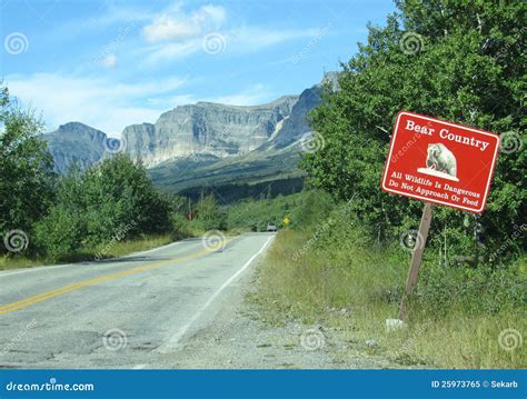 Bear Country Warning Sign Stock Image Image Of Rockies 25973765