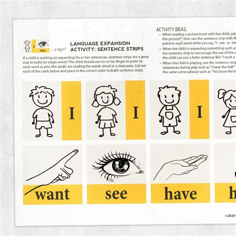 Sentence Strips For Language Expansion Adult And Pediatric Printable
