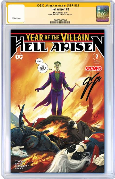 Year Of The Villain Hell Arisen 3 1st Print Cgc Ss Signed By James Ty