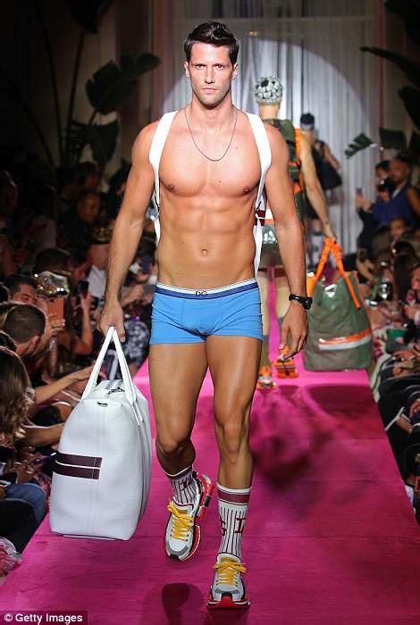 Dolce Gabbana Male Models Wore Underwear On The Runway Daily Mail