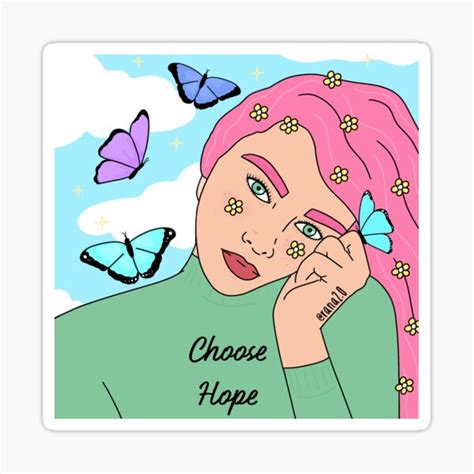 Choose Hope Sticker By Ranaawadallah Redbubble