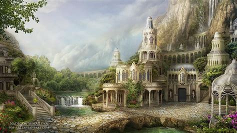 This Could Be Rivendell Fantasy Landscape Fantasy Castle Fantasy
