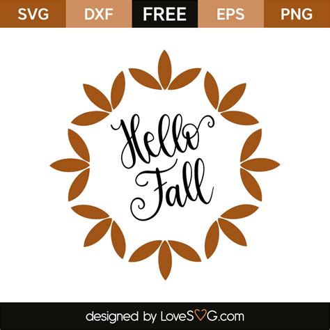 Hello Fall Monogram Frame | Lovesvg.com