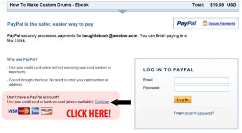 I'd like to find a way to put money in my paypal account, but would love to use my credit card to meet minimum spend and earn points, etc. How to pay if you don't have Paypal - How to Build a Custom Drum Set