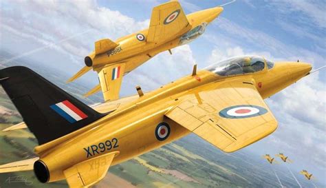 Folland Gnat T1 Yellowjacks Adam Tooby Aircraft Art Airplane
