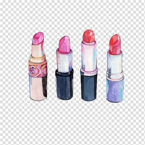 Four Assorted Color Lipsticks Illustration Chanel Lipstick Cosmetics