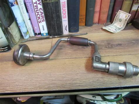 Vintage Craftsman Bb Usa 10 Bit Brace Hand Drill Auger Leyland Universal Chuck 4999 Picclick