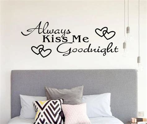 Buy Always Kiss Me Goodnight Wall Sticker Home Pvc Decor Decal Bedroom Living