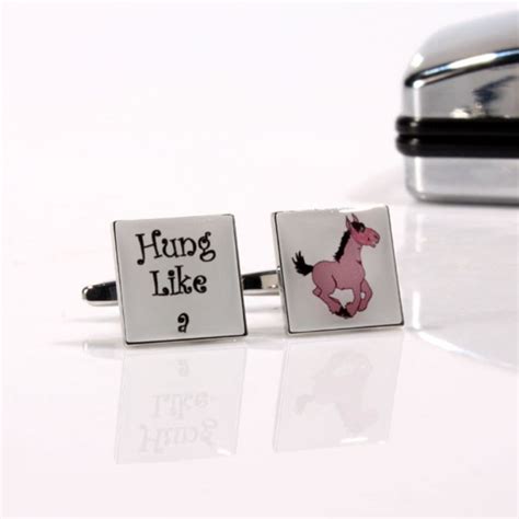 Hung Like A Horse Personalised Cufflinks The T Experience