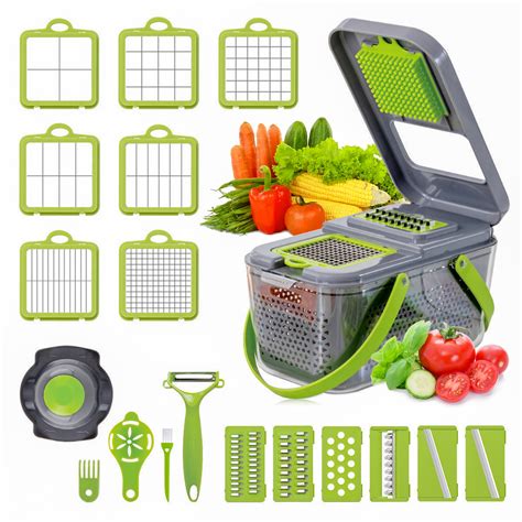 Vegetable Choppermandoline Vegetable Slicer22pcs Multi Functional
