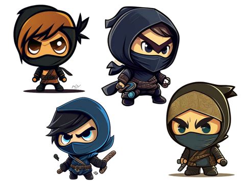 Chibi Ninja Emotes Twitch And Discord Channel Points Etsy