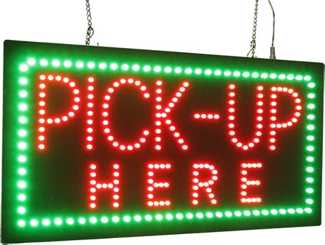 Pick Up Here Sign Topking Signage Led Neon Open Store Window Shop