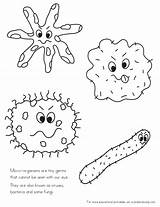 Pages Germs Sick Coloring Color Kids Spreading Flu Kid Bacteria Cold They sketch template