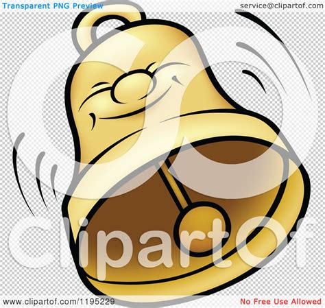 Cartoon Of A Happy Bell Ringing Royalty Free Vector Clipart By Dero