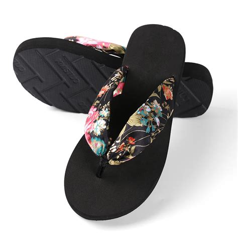 women fashion floral sandals beach holiday thong flip flops indoor black slipper ebay
