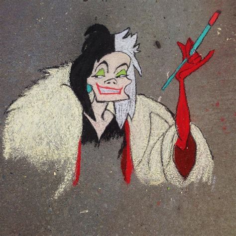 Cruella De Vil Disney Chalk Art Popsugar Love And Sex Photo 2