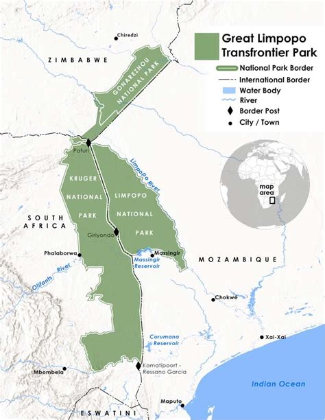 Great Limpopo Transfrontier Park Cartography By Benjamin Sweet Boise