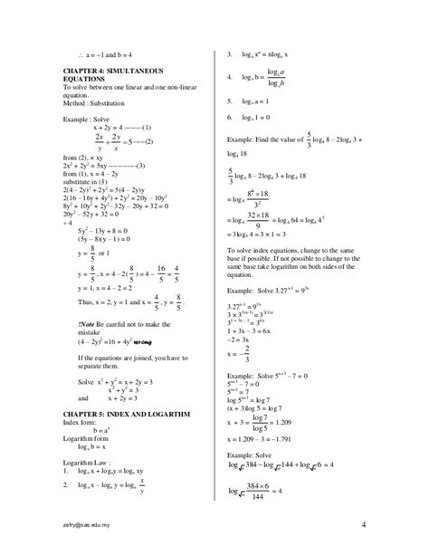 121 thoughts on latihan matematik tingkatan 4 ( mathematics form 4 exercises). Form 4 add maths note