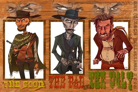 The Good The Bad And The Ugly Characters Pdm826 Custom Fabric Poster