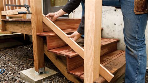 How To Build A Deck Stair Handrail Builders Villa