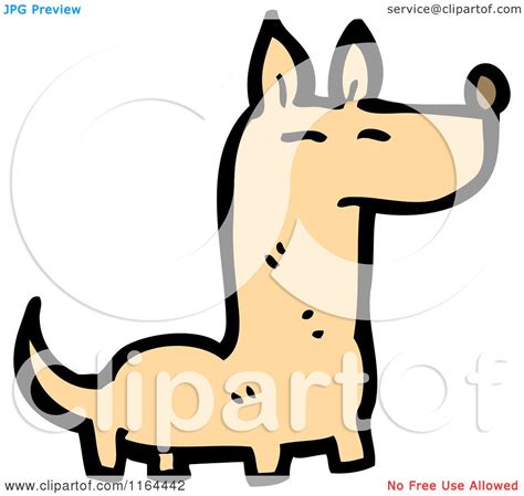 Cartoon Of A Dachshund Dog Royalty Free Vector