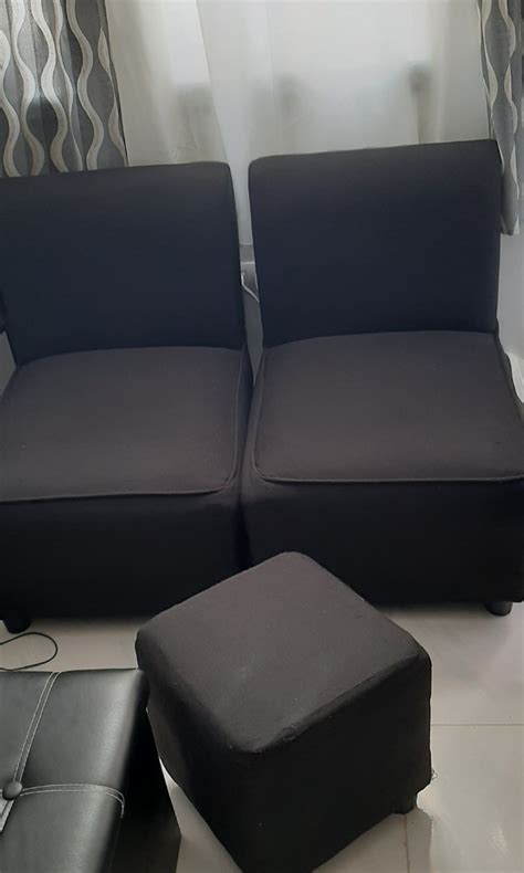 Small Sofa Set Black Furniture And Home Living Furniture Sofas On Carousell