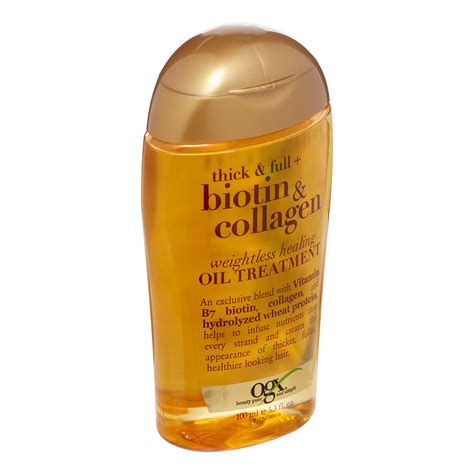 Ogx Thick And Full Biotin And Collagen Weightless Healing Oil Treatment