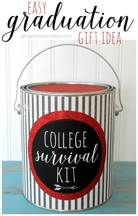 Ginger Snap Crafts College Survival Kit Easy Graduation T Idea