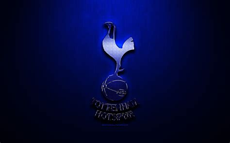 Download Wallpapers Tottenham Hotspur Fc Blue Metal Background