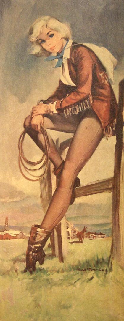 Vintage Cowgirl Pin Up Print