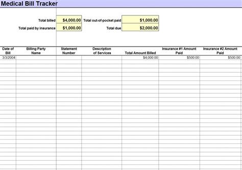 Medical Bill Format In Excel Sample Templates
